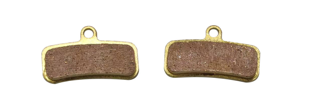 Two brake pads on a white background