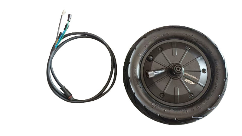 Motor and cable on a white background