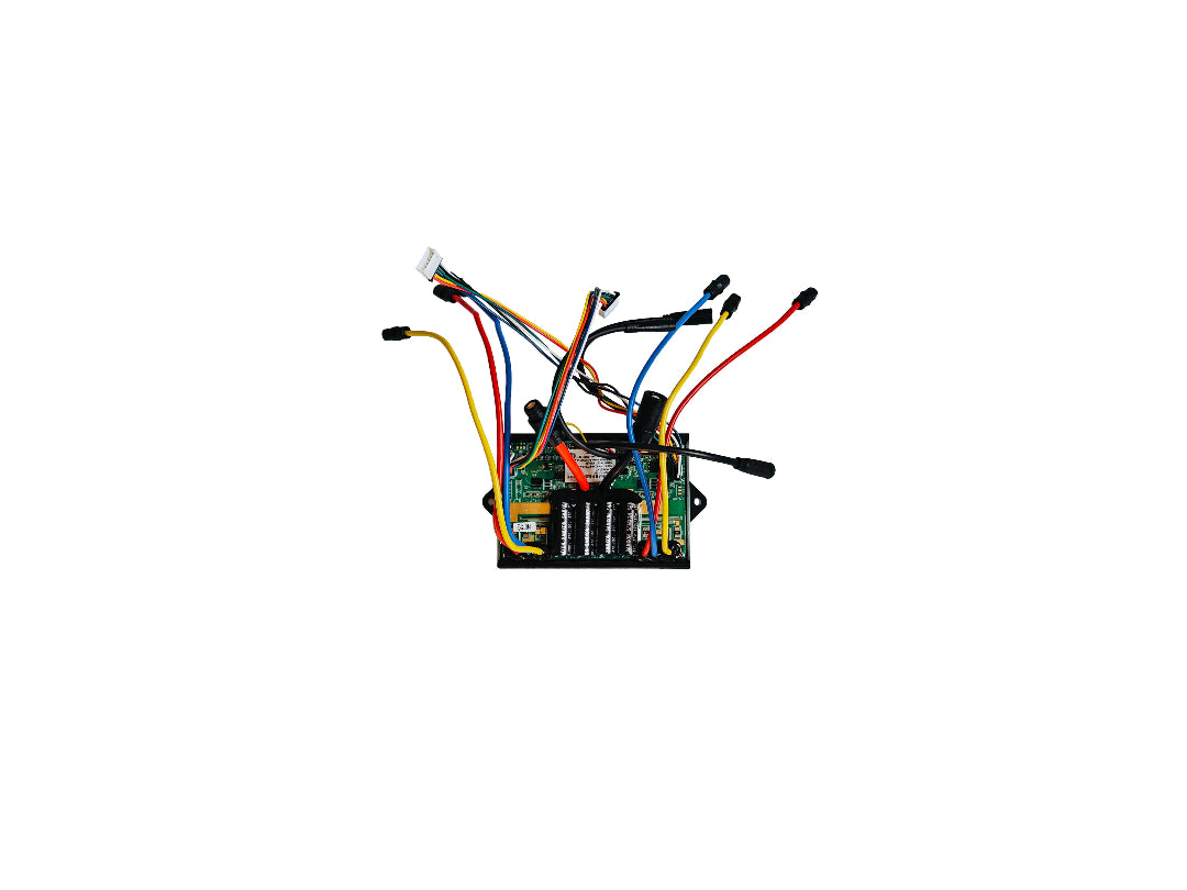 controller assembly for a Apollo Phantom 2.0 electric scooter, showing a complex arrangement of wires and circuitry.
