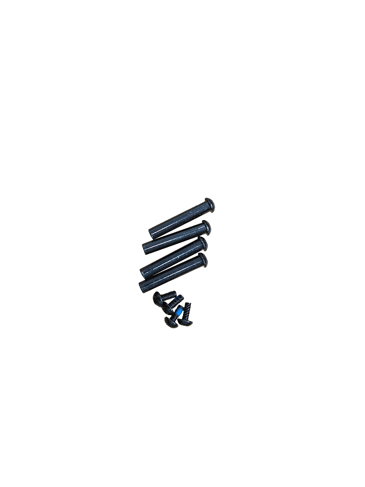 A set of black shafts and blue screws for Apollo Phantom 2.0 52V & 60V scooter.
