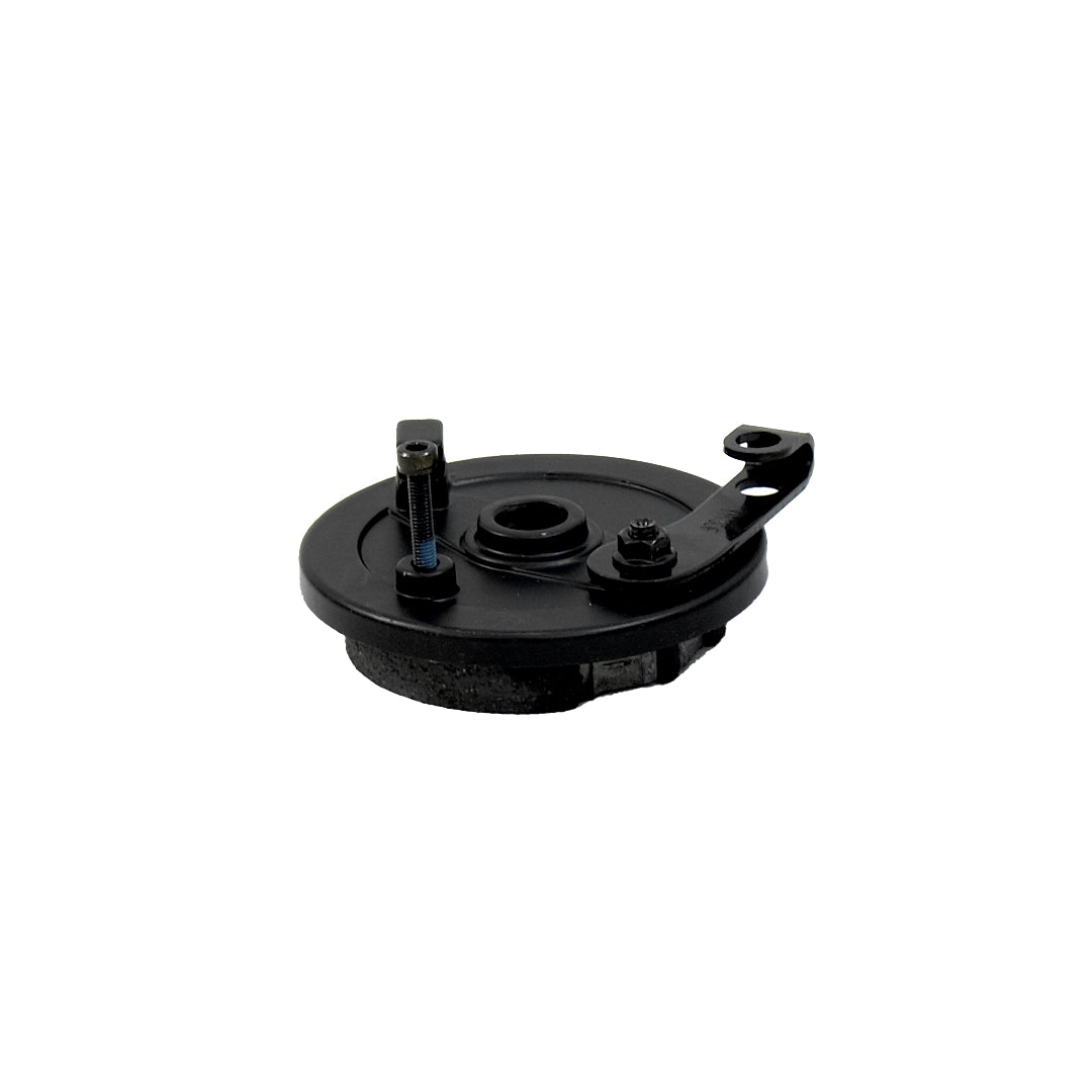 A black rear drum brake assembly for Apollo Go 2024 scooter, including a screw kit.