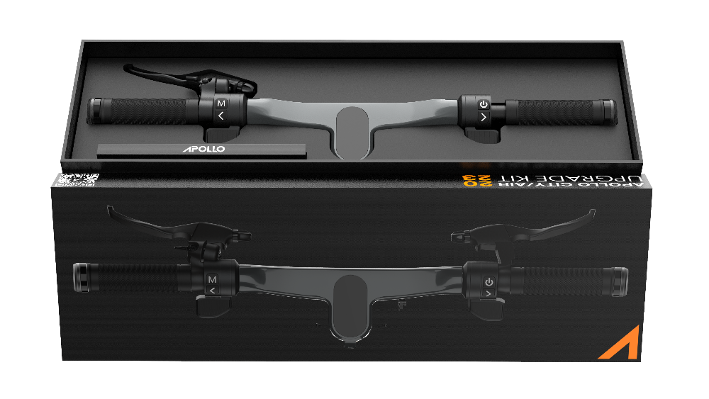 Apollo Air 2023 Upgrade Kit packaging showing the handlebar assembly components.