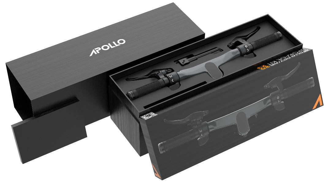 Apollo City electric scooter Handlebar Upgrade inside a box