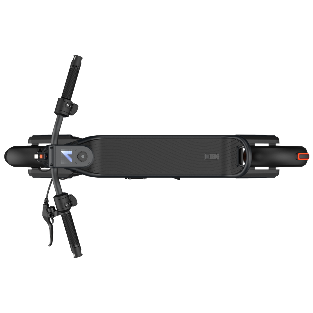Black Explore 2.0 electric scooter on a white background