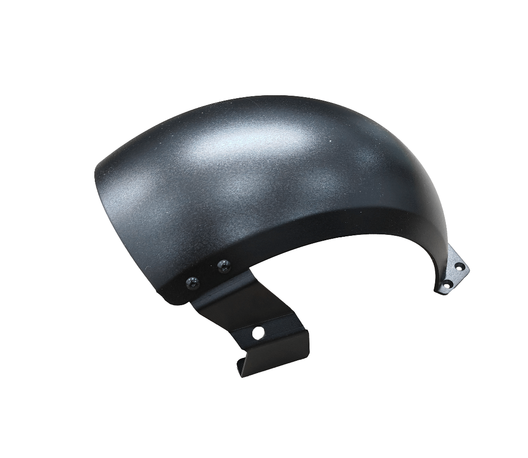 Black front fender assembly for Apollo Phantom 2.0 scooter.