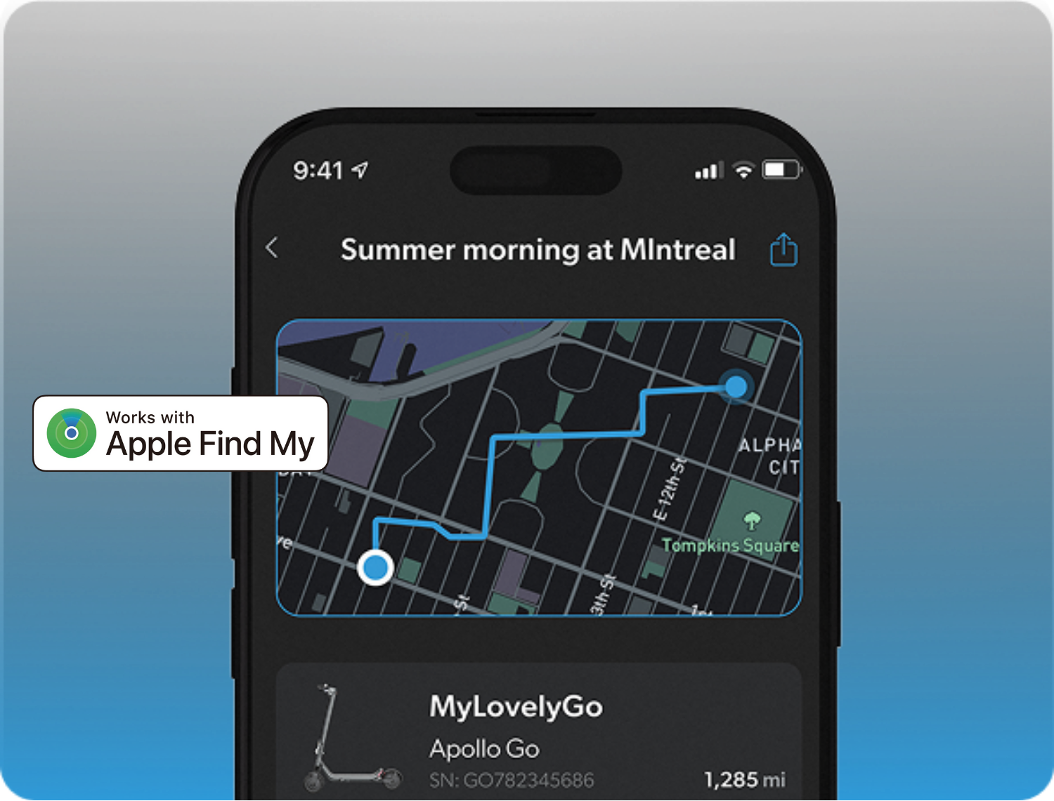 Find your scooter anytime.
